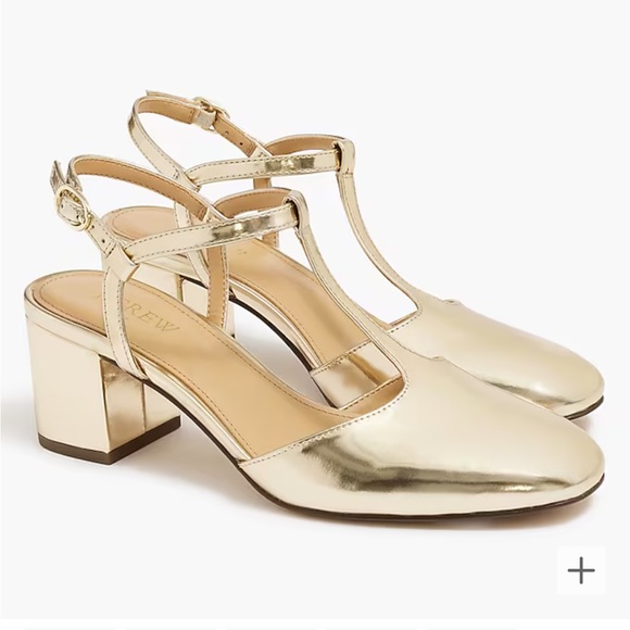 New Jcrew Factory T Strap Heels sz 9 - Picture 6 of 7